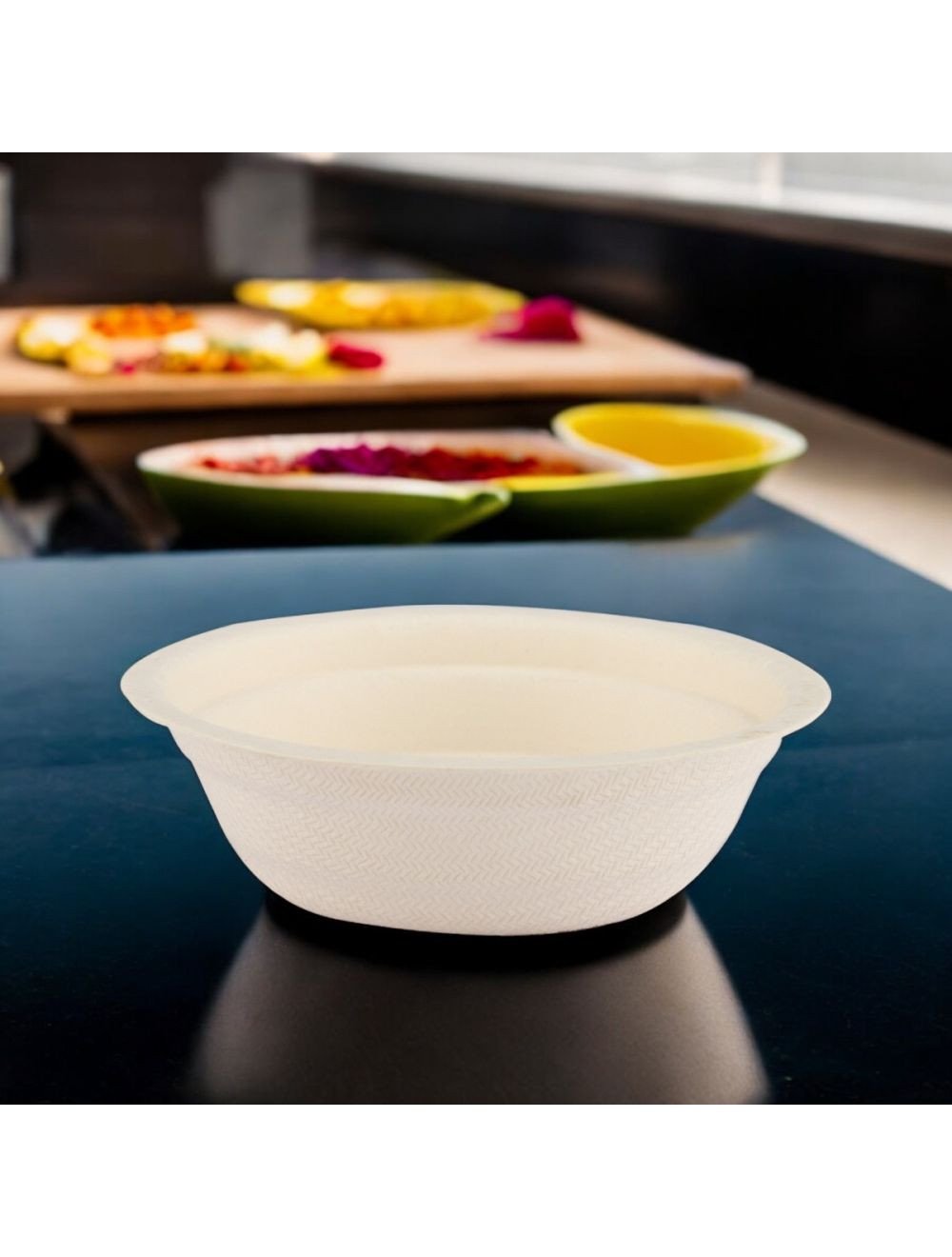 White 50 ml Round Sugarcane Bagasse Sauce Bowl Wholesale Price (PACK of 8000)